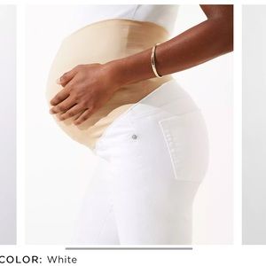 LOFT Maternity Skinny Jean In White